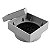 Kit 10 Ralo Oculto Invisível Quadrado 10x10cm Plástico Com Tela Para Banheiro - AMZ - Cinza Claro - Imagem 2