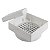 Kit 10 Ralo Oculto Invisível Quadrado 10x10cm Plástico Com Tela Para Banheiro - AMZ - Branco - Imagem 2