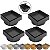 Kit 4 Ralo Oculto Invisível Quadrado 10x10cm Plástico Com Tela Para Banheiro - AMZ - Preto - Imagem 1