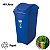 Lixeira 40 Litros Seletiva Azul Para Papel Cesto De Lixo Tampa Basculante - SR64/21 Sanremo   - Azul - Imagem 1