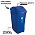 Lixeira 40 Litros Seletiva Azul Para Papel Cesto De Lixo Tampa Basculante - SR64/21 Sanremo   - Azul - Imagem 2