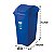 Lixeira 40 Litros Seletiva Azul Para Papel Cesto De Lixo Tampa Basculante - SR64/21 Sanremo   - Azul - Imagem 5