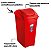 Lixeira 40 Litros Seletiva Vermelha Para Plástico Cesto De Lixo Tampa Basculante - SR64/22 Sanremo - Vermelho - Imagem 2
