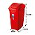Lixeira 40 Litros Seletiva Vermelha Para Plástico Cesto De Lixo Tampa Basculante - SR64/22 Sanremo - Vermelho - Imagem 5