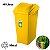 Lixeira 40 Litros Seletiva Amarela Para Metal Cesto De Lixo Tampa Basculante - SR64/23 Sanremo - Amarelo - Imagem 1