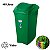 Lixeira 40 Litros Seletiva Verde Para Vidro Cesto De Lixo Tampa Basculante - SR64/24 Sanremo - Verde - Imagem 1