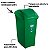 Lixeira 40 Litros Seletiva Verde Para Vidro Cesto De Lixo Tampa Basculante - SR64/24 Sanremo - Verde - Imagem 2