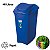 Kit 2 Lixeiras 40 Litros Seletivas Para Plástico Papel Cesto De Lixo Tampa Basculante - Sanremo - Imagem 2