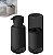 Kit Dispenser Porta Sabonete Líquido Suporte Escova Dente Creme Dental Banheiro Preto Dual - CDB 900 Ou - Imagem 1
