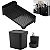 Kit Escorredor De Louças Lixeira 2,5L Dispenser Porta Detergente Líquido Pia Cozinha Preto Trium - KTE 127 Ou - Preto - Imagem 1