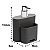 Dispenser Porta Detergente Líquido Esponja Organizador Cozinha Flat - 17002 Coza - Chumbo - Imagem 5