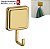 Cabide Gancho Multiuso Adesivo Para Toalha Objetos Utensílios Banheiro Dourado - 185DO Future - Dourado - Imagem 1