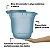 Kit Balde Plástico 8,5L Bacia Para Limpeza Lavandeira Casa Porta Sabão Com Dosador Rolo Adesivo - Sanremo - Azul - Imagem 2