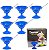 Conjunto Jogo 12 Peças Taças Colher Sobremesa Sorvete Creme Cozinha Azul Taumer - Azul - Imagem 1