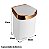 Lixeira 2,5 Litros Cesto Lixo Plástico Para Bancada Pia Cozinha Branco Rose Gold - 521BCR Future - Branco - Imagem 5