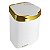 Lixeira 2,5 Litros Cesto Lixo Plástico Para Bancada Pia Cozinha Branco Dourado - 521BCD Future - Branco - Imagem 1