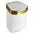 Kit Escorredor De Louça Talheres Lixeira 2,5L Dispenser Porta Detergente Cozinha Branco Dourado - Future - Imagem 3