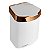 Kit Escorredor De Louça Talheres Lixeira 2,5L Dispenser Porta Detergente Cozinha Branco Rose Gold - Future - Imagem 3