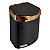 Kit Escorredor De Louça Talheres Lixeira 2,5L Dispenser Porta Detergente Cozinha Preto Rose Gold - Future - Imagem 3