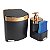 Kit Lixeira 2,5L Dispenser Porta Detergente Líquido Esponja Para Pia Cozinha Preto Rose Gold - Future - Preto - Imagem 1