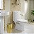Lixeira Basculante 8 Litros Redonda Cozinha Banheiro Dourado - AMZ - Imagem 2