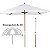 Ombrelone Madeira Quadrado 2x2m Sardenha Guarda Sol Sombreiro Bagum Branco - 303101 Belfix - Imagem 5