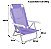 Cadeira Reclinável Sunny 6 Posições Em Alumíno Para Praia Piscina Camping Lilás - 063015 Belfix - Imagem 4