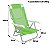 Cadeira Reclinável Sunny 6 Posições Em Alumíno Para Praia Piscina Camping Verde - 063003 Belfix - Imagem 4