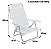 Cadeira Reclinável Sunny 6 Posições Em Alumíno Para Praia Piscina Camping Branca - 063001 Belfix - Imagem 4