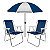 Kit Guarda Sol Fashion 1,8m 2 Cadeira Alta Sannet Para Praia Piscina Camping Azul Marinho - Mor - Imagem 1