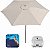 Kit Ombrelone Guarda Sol 2,6m Alumínio Malibu Garden Bege Com Base Plástica Branca - Tobee - Imagem 1