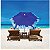 Kit Ombrelone Guarda Sol 2,4m Sombreiro Alumínio Malibu Azul Com Base Plástica Branca - Tobee - Imagem 3