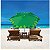 Kit Ombrelone Guarda Sol 2,4m Sombreiro Alumínio Malibu Beach Com Base Plástica Branca - Tobee - Verde - Imagem 3