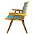 Cadeira De Madeira Dobrável Para Lazer Jardim Praia Piscina Camping Azul Com Cinza - AMZ - Imagem 3
