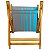 Cadeira De Madeira Dobrável Para Lazer Jardim Praia Piscina Camping Azul Com Cinza - AMZ - Imagem 4