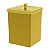 Lixeira Quadrada 6,5 Litros Cesto De Lixo Dourado Para Banheiro Pia Cozinha - 530DD Future - Imagem 1