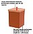 Kit 2 Lixeira Quadrada 6,5 Litros Cesto De Lixo Rose Gold Para Banheiro Pia Cozinha - Future - Imagem 2