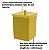 Kit 2 Lixeira Quadrada 6,5 Litros Cesto De Lixo Dourado Para Banheiro Pia Cozinha - Future - Imagem 2