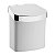 Lixeira 2,5 Litros Cesto Lixo Plástico Para Bancada Pia Cozinha Branco Cromado - 521BCC Future - Imagem 1
