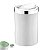 Lixeira 8L Cesto Lixo Plástico Para Cozinha Banheiro Escritório Branco Cromado - 1220BCC Future - Imagem 1