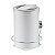 Kit Lixeira 8 Litros Basculante Com Suporte De Ventosa Para Cozinha Banheiro Branco Cromado - Future - Imagem 1