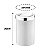 Kit Lixeira 8 Litros Basculante Com Suporte De Ventosa Para Banheiro Cozinha Branco Cromado - Future - Imagem 4