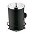 Kit Lixeira 8 Litros Com Suporte De Ventosa Para Cozinha Banheiro Preto Cromado - Future - Imagem 1