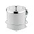 Kit Lixeira 5 Litros Com Suporte De Ventosa Para Banheiro Cozinha Branco Cromado - Future - Imagem 1