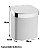 Kit Lixeira 2,5L Dispenser Porta Detergente Líquido Esponja Para Pia Cozinha Branco Cromado - Future - Imagem 5