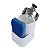 Kit Lixeira 2,5L Dispenser Porta Detergente Esponja Escorredor Talheres De Pia Branco Cromado - Future - Imagem 2