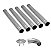 Kit Chaminé Em Aço Galvanizado Com 5 Canos 110mm Para Casa Fogão a Lenha Lareira -  N° 1 AMZ - Imagem 2