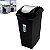 Lixeira 40 Litros Com Tampa Basculante Cesto De Lixo Para Cozinha Banheiro Escritório Preto - SR64 Sanremo - Imagem 1