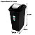 Kit 2 Lixeira 40 Litros Com Tampa Basculante Cesto De Lixo Para Cozinha Banheiro Escritório Preto - Sanremo - Imagem 4