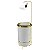 Kit Suporte Porta Papel Higiênico Com Lixeira 8L Tampa Basculante De Cozinha Banheiro Dourado - AMZ - Imagem 1